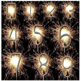 Number Sparkle Candle For Decoration and Celebration