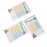 6Pcs/Set Birthday Candles Cake Candle Twisted Spiral Candle Multi Color Candy Theme