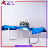 Metallic Plain Color Plastic Table Cover (137 x 183 cm) For Party Decoration and Celebration