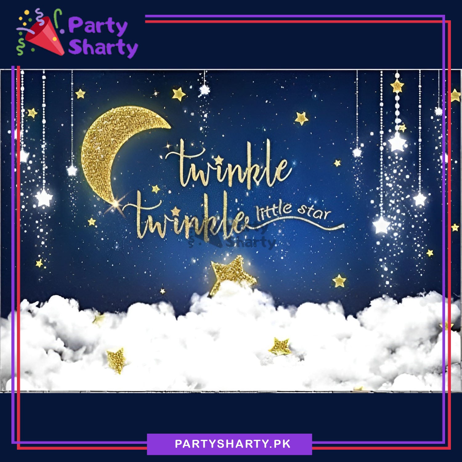 Twinkle Twinkle Little Star Panaflex backdrop For Theme Based Birthday Decoration and Celebration