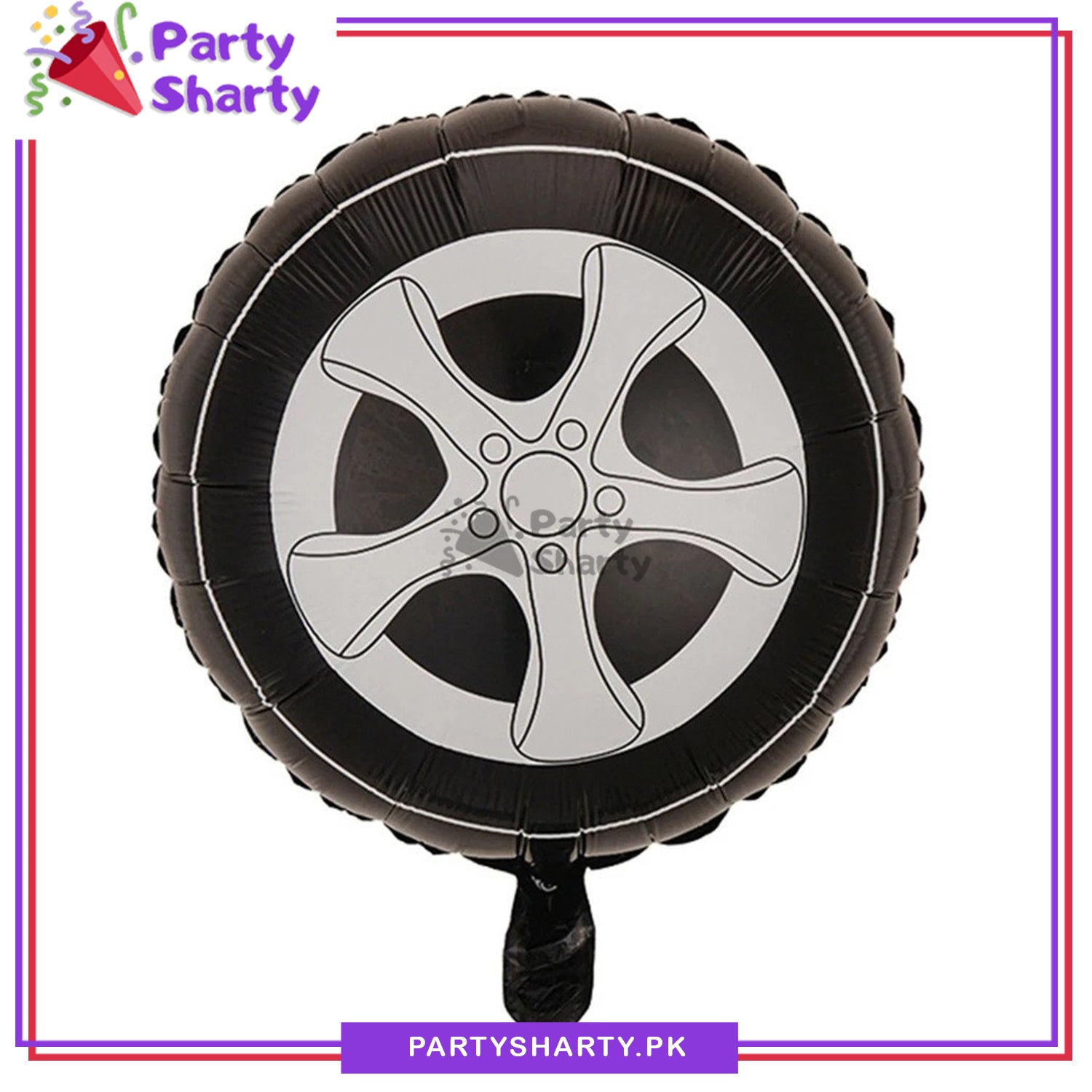 Tyre Round Shaped Foil Balloons For McQueen Car Theme Birthday Party Decoration and Celebration