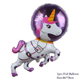 Unicorn Space Galaxy Theme Cartoon Foil Balloon For Theme Birthday Party (86 x 78 cms)