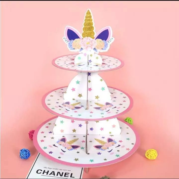 Unicorn Cupcake Stand For Unicorn Theme Party Decoration and Celebration