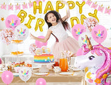 Happy Birthday Unicorn Theme Set for Theme Based Birthday Decoration and Celebration