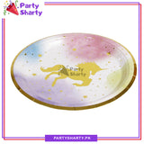 Sparkle Unicorn Theme Paper Plates For Theme Based Decoration and Celebration