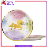 Sparkle Unicorn Theme Paper Plates For Theme Based Decoration and Celebration