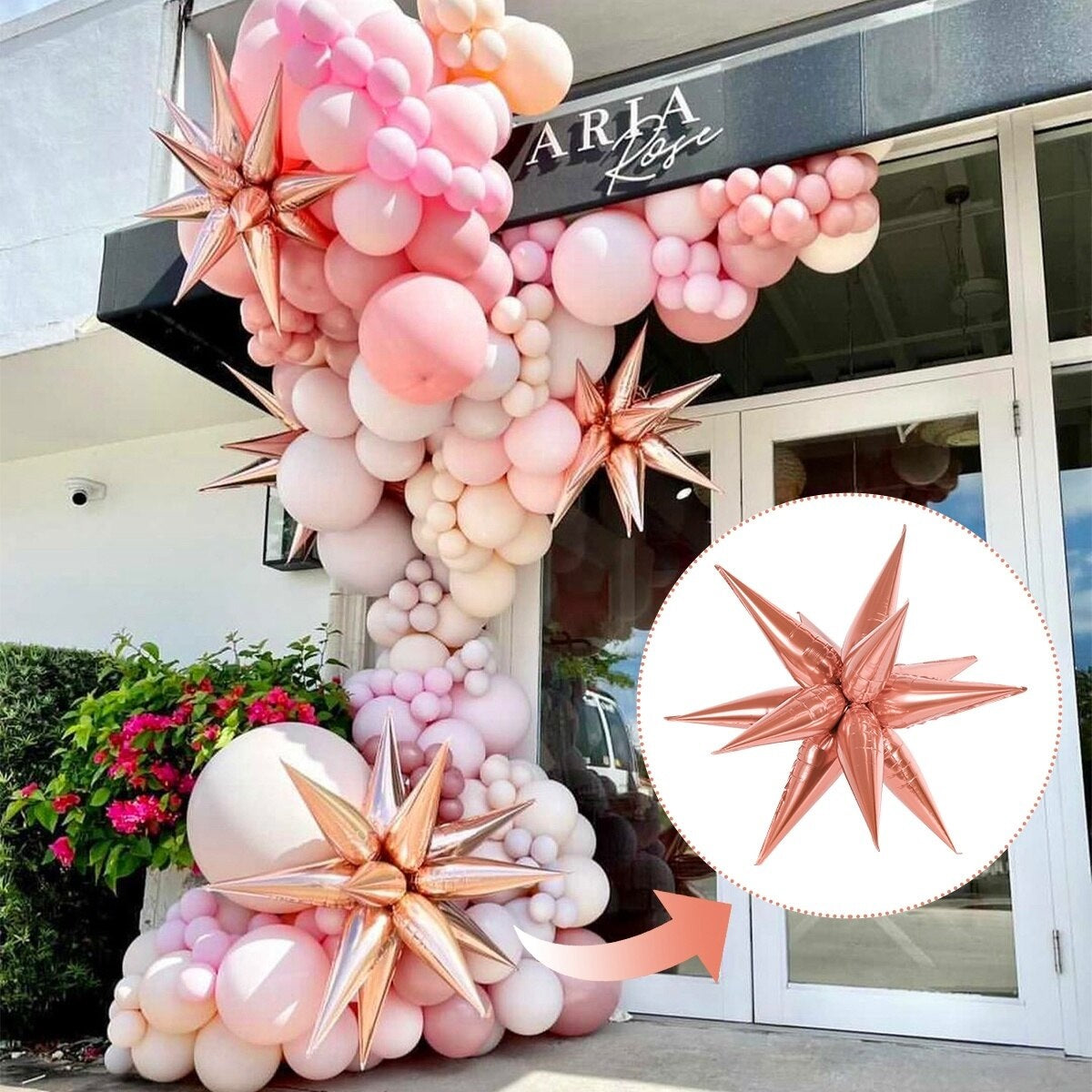 12pcs/lot Water Drop Foil Balloons Exploding Stars Balloon Birthday Party Wedding Decorations
