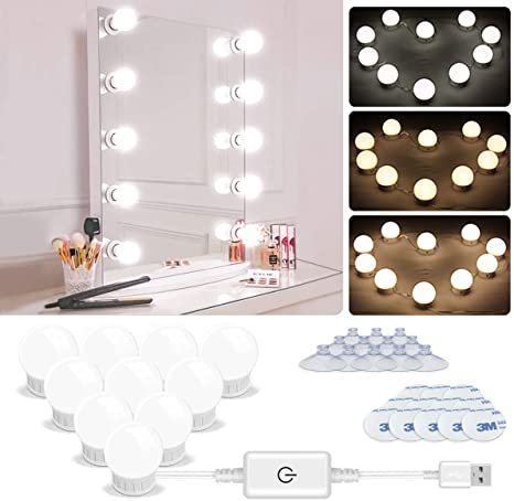 Vanity Mirror Light -LED Bulbs for Makeup Mirror Stand (10 Bulbs)-Best –  Party Sharty