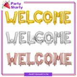 Welcome Letter Foil Balloon Banner For Welcome Party Theme Decoration and Celebration