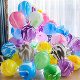 Marble / Agate Balloons Tie Dye Latex Balloons Multi Colors Marble Tie Dye Swirl Party Balloons For Party Decoration and Celebration