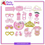 Its a Boy / Girl Theme Photo Booth Props For Gender Reveal, Welcome Baby or Baby Shower Party Celebration and Decoration