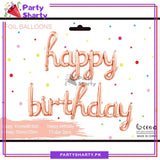 Happy Birthday Scripted Foil Banner For Birthday Party Theme Decoration And Celebration