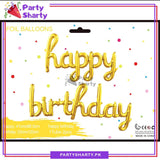 Happy Birthday Scripted Foil Banner For Birthday Party Theme Decoration And Celebration