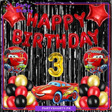 D-2 Lightning McQueen Car Birthday Theme Set for Theme Based Birthday Decoration and Celebration