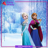 D-1 Frozen Anna & Elsa Panaflex backdrop For Frozen Theme Birthday Decoration and Celebration