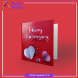 Happy Anniversary Heart Design Greeting Card