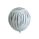 White Zebra Print Latex Balloons For Jungle / Safari / Wild One Theme Birthday Party Decoration and Celebration