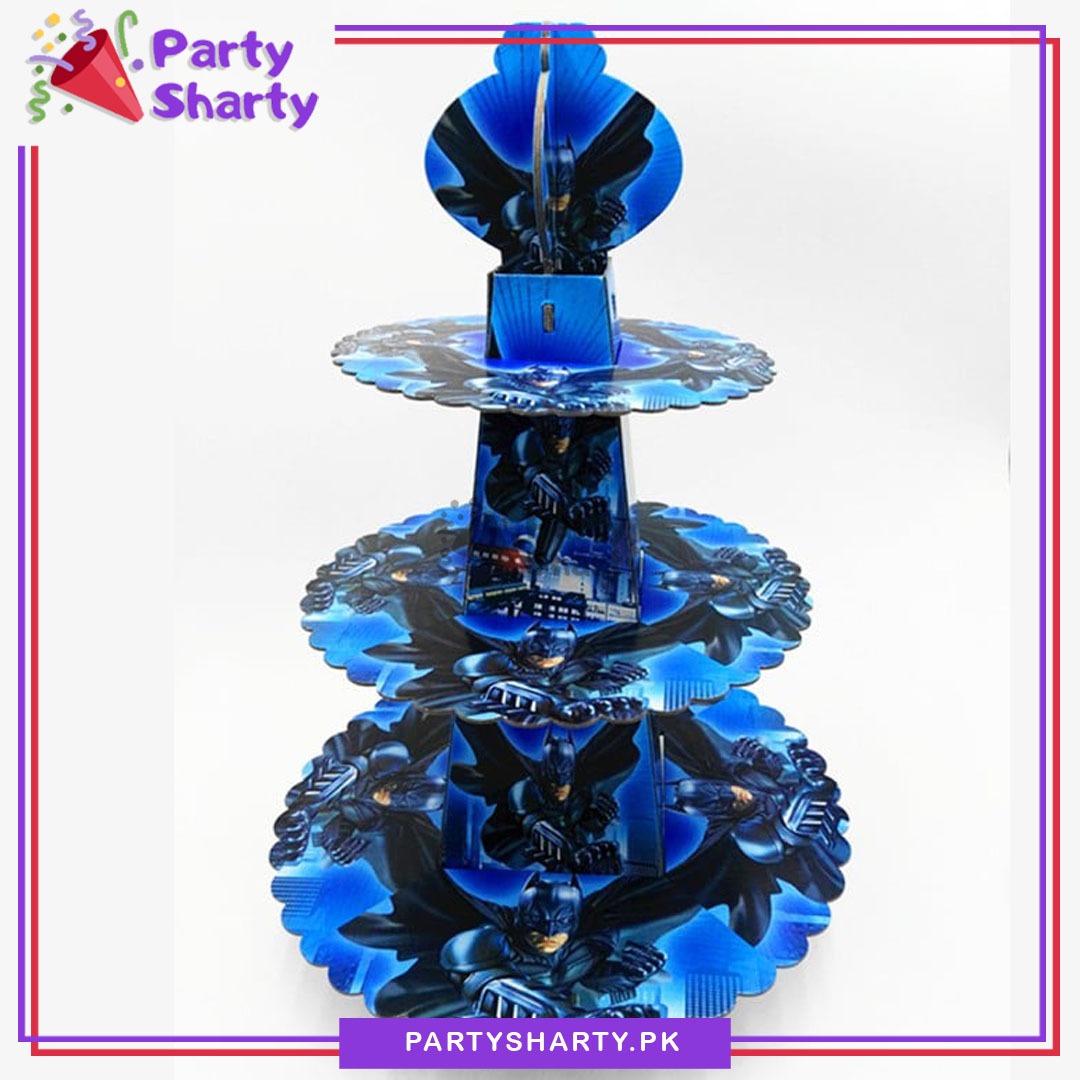Batman Cupcake Stand For Batman Theme Party Decoration and Celebration