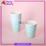 Golden Polka Dots Party Disposable Paper Cups / Glass For Party Supplies and Decorations