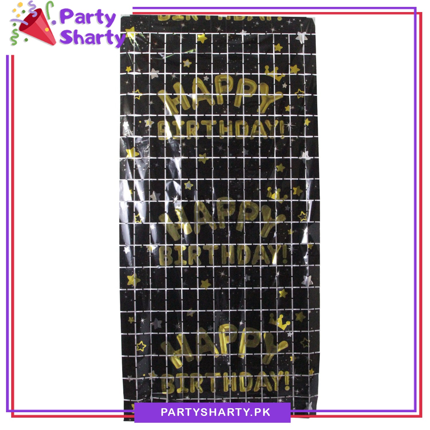 Happy Birthday Printed Fringes / Foil Curtains Best for Back Drop Wall Decoration for Birthday and Parties Celebration
