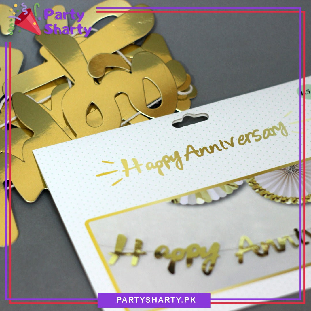 Happy Anniversary Bunting Card Banner For Decoration and Celebration