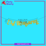 Eid Mubarak Bunting Card Banner For Eid Milan Party Decoration and Celebration