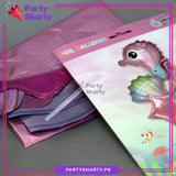 6Pcs Marine Theme Kid Party Deco Balloon Set Cartoon Seahorse Foil Balloon For Birthday Supplies