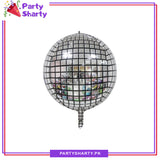 5pcs/Set 22inch Silver Disco Theme ORBZ Shaped Foil Balloon For Birthday Party Decoration and Celebration