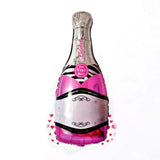 Champagne Shape Pink Foil Balloon For Birthday Party