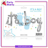 It's A Boy / Girl Scripted Foil Balloon Banner For Baby Shower, Welcome Baby and Gender Reveal Decoration and Celebrations