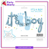 It's A Boy / Girl Scripted Foil Balloon Banner For Baby Shower, Welcome Baby and Gender Reveal Decoration and Celebrations