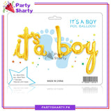 It's A Boy / Girl Scripted Foil Balloon Banner For Baby Shower, Welcome Baby and Gender Reveal Decoration and Celebrations