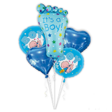 It's a Boy / It's a Girl Foot Shaped Aluminum Foil Balloon Set of 5 For Baby Shower, Birthday Party Decoration and Celebrations