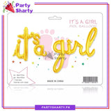 It's A Boy / Girl Scripted Foil Balloon Banner For Baby Shower, Welcome Baby and Gender Reveal Decoration and Celebrations