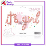 It's A Boy / Girl Scripted Foil Balloon Banner For Baby Shower, Welcome Baby and Gender Reveal Decoration and Celebrations