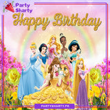 Princess Panaflex backdrop For Princess Theme Birthday Decoration and Celebration