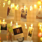 LED Photo Clip String Lights, Battery Operated / Warm Light