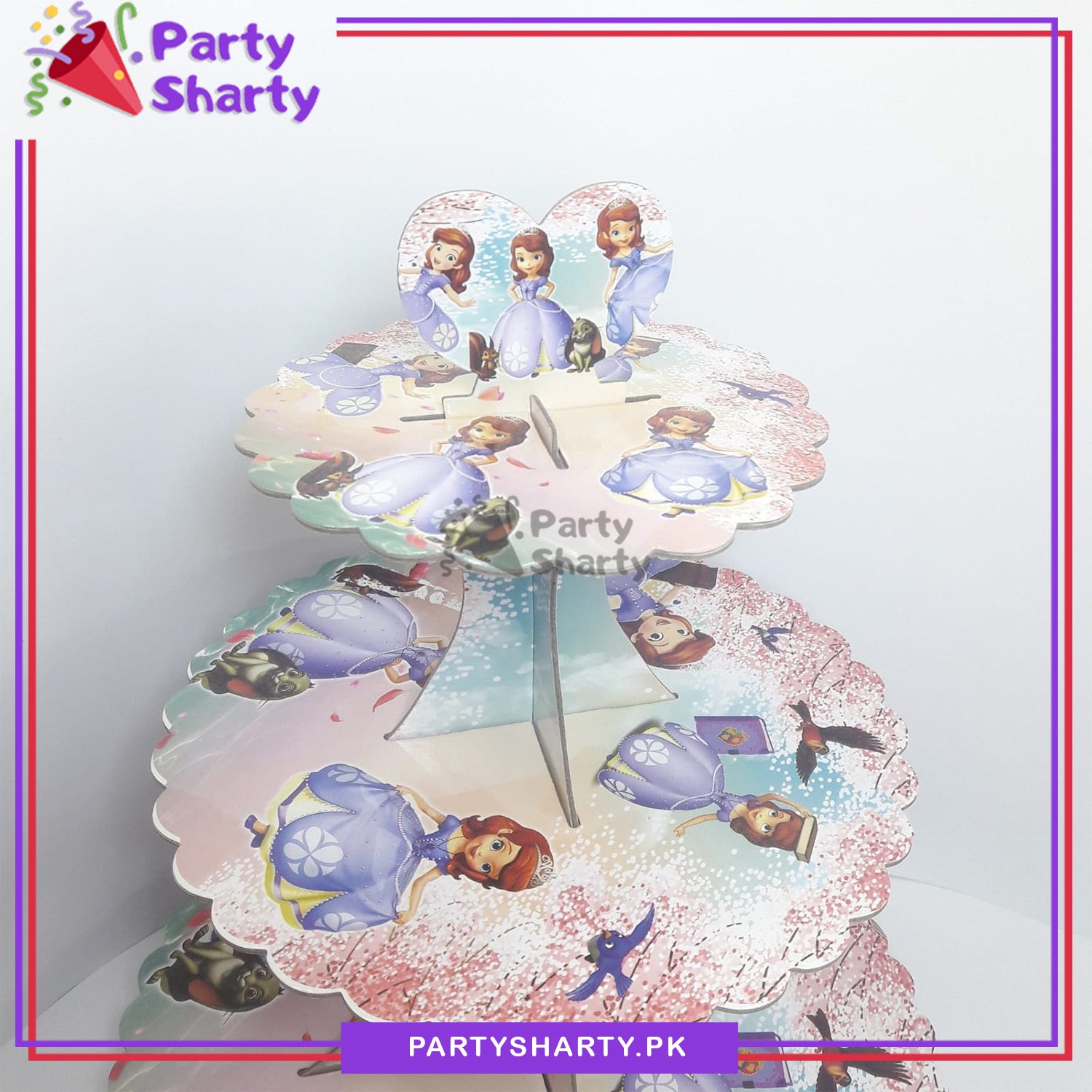 Sofia The First Theme Cupcake Stand For Theme Party Decoration and Celebration