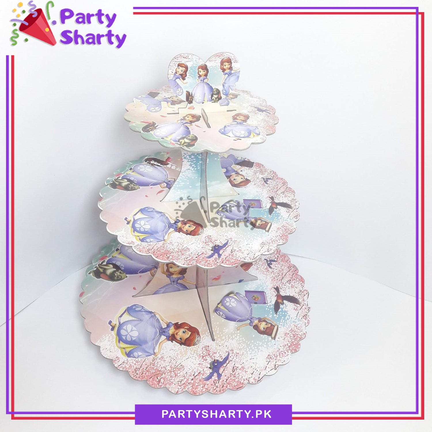 Sofia The First Theme Cupcake Stand For Theme Party Decoration and Celebration