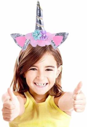 New Rainbow Unicorn Head bands Can Flip Sequins Glitter Unicorn Hairband