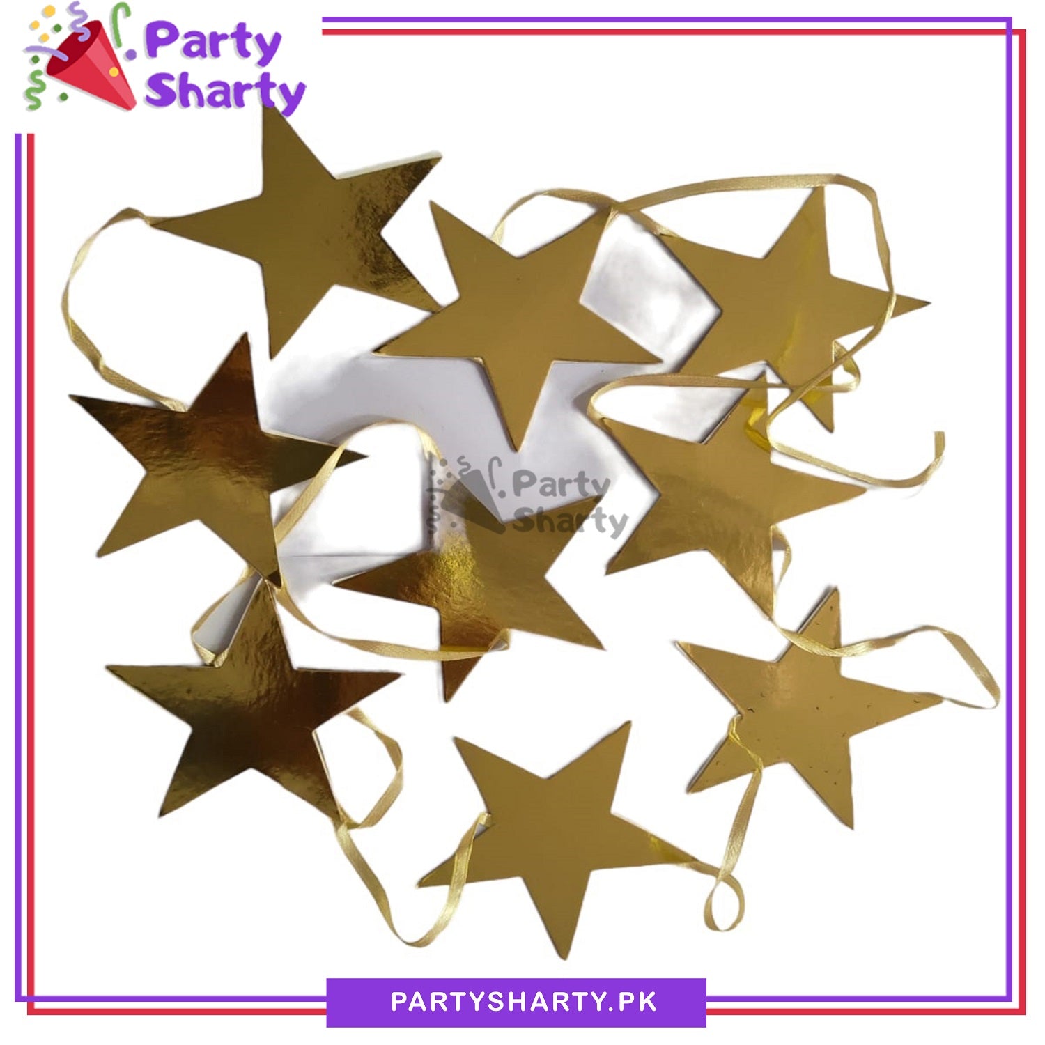 Golden Star Party Bunting for Decoration And Celebration